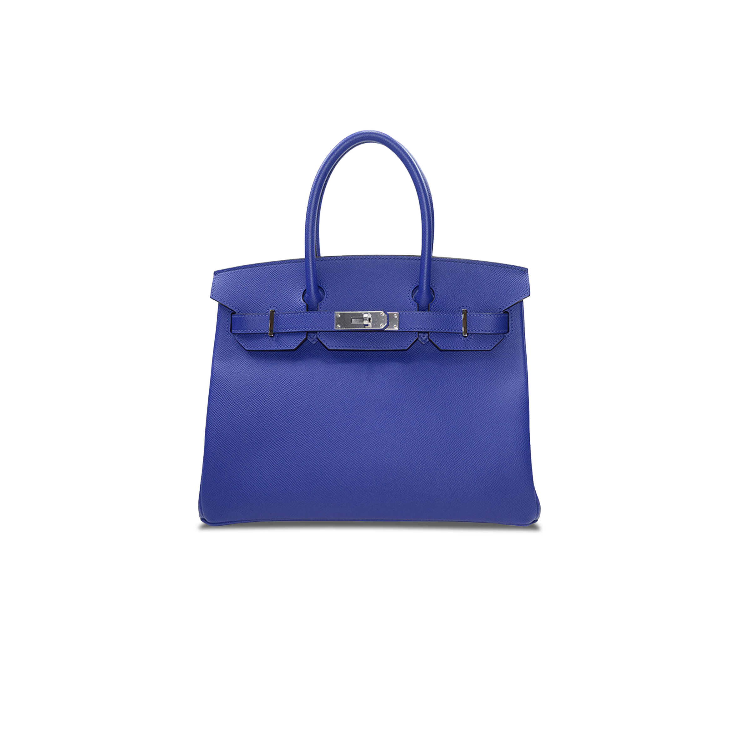 H**mes birkin 35 togo leather electric blue silver buckle bag h028369ck7t (35*28*18cm)